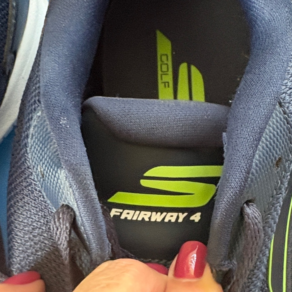 Skechers Go Max Fairway 4 Men's Golf Shoes 214081 Navy/Lime; Sz: 9. Like New - Picture 5 of 10